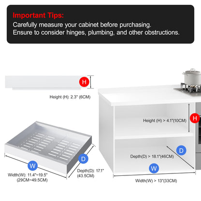 Expandable Under Cabinet Pot and Pan Organizer