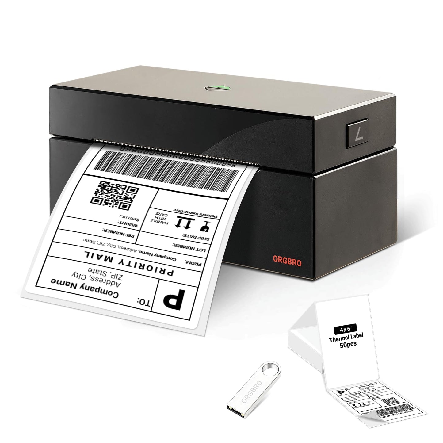 ORGBRO 4x6 Thermal Label Printer for Shipping