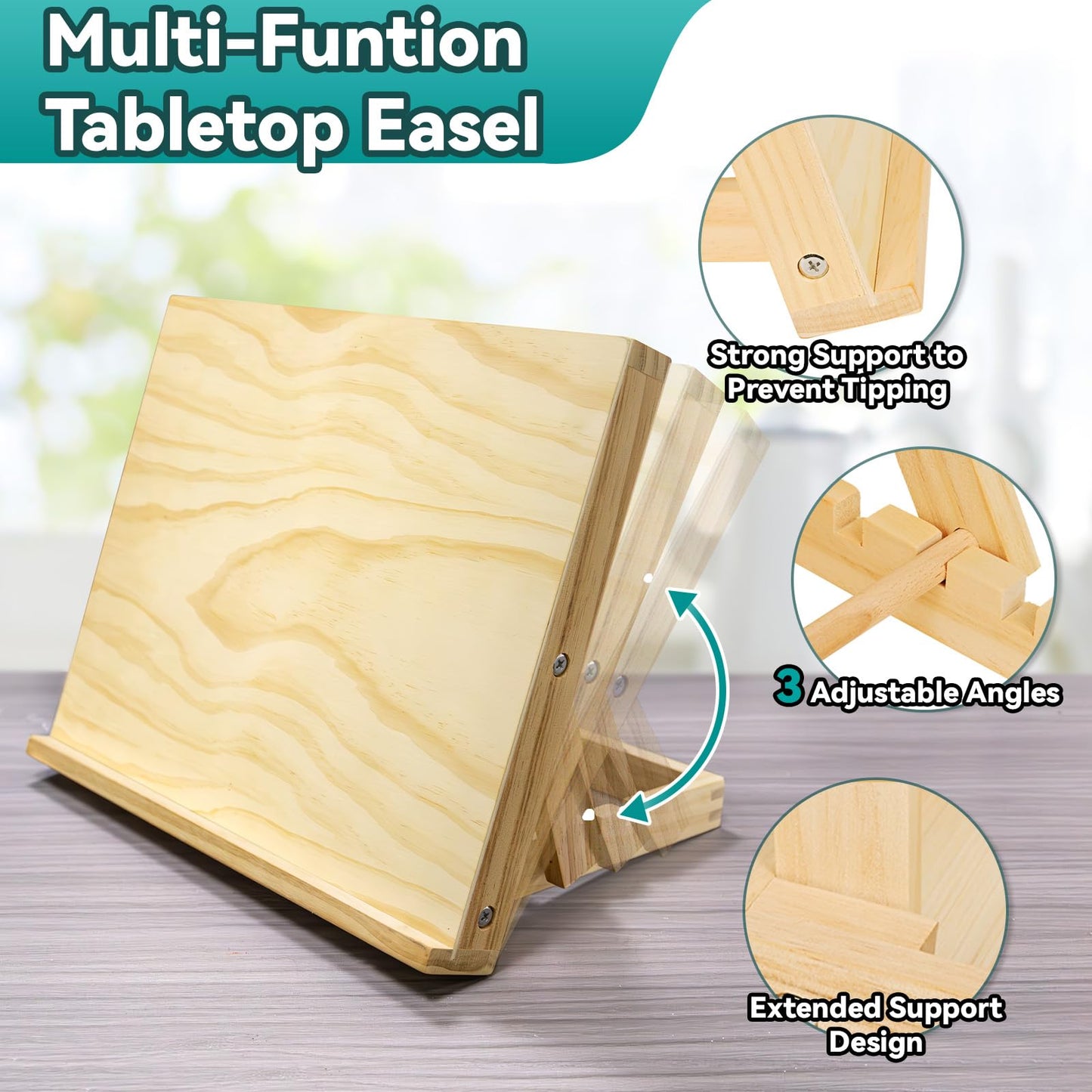 Acrylic Paint Set with Canvases and Easel