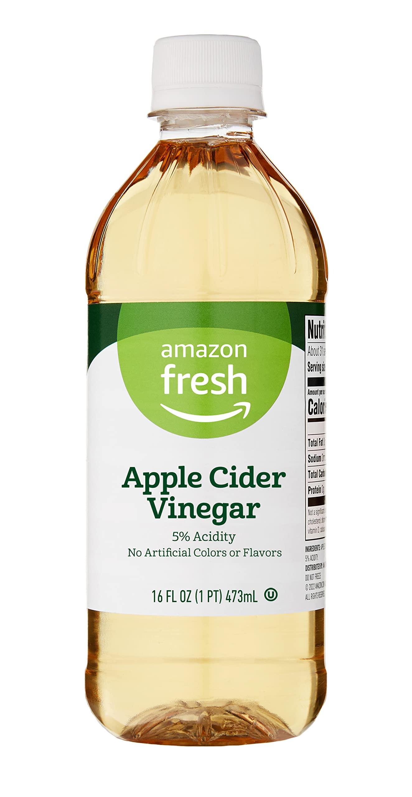 Amazon Fresh Apple Cider Vinegar, 16 Oz Bottle