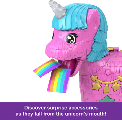 Polly Pocket Unicorn Partyland Playset with Pets