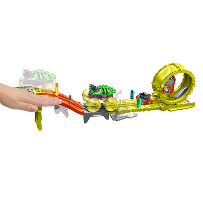 Hot Wheels Monster Trucks Track Set with 2 Trucks