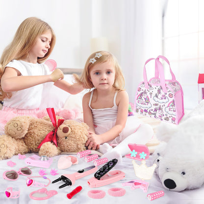 34PCS Kids Beauty Salon Toy Kit