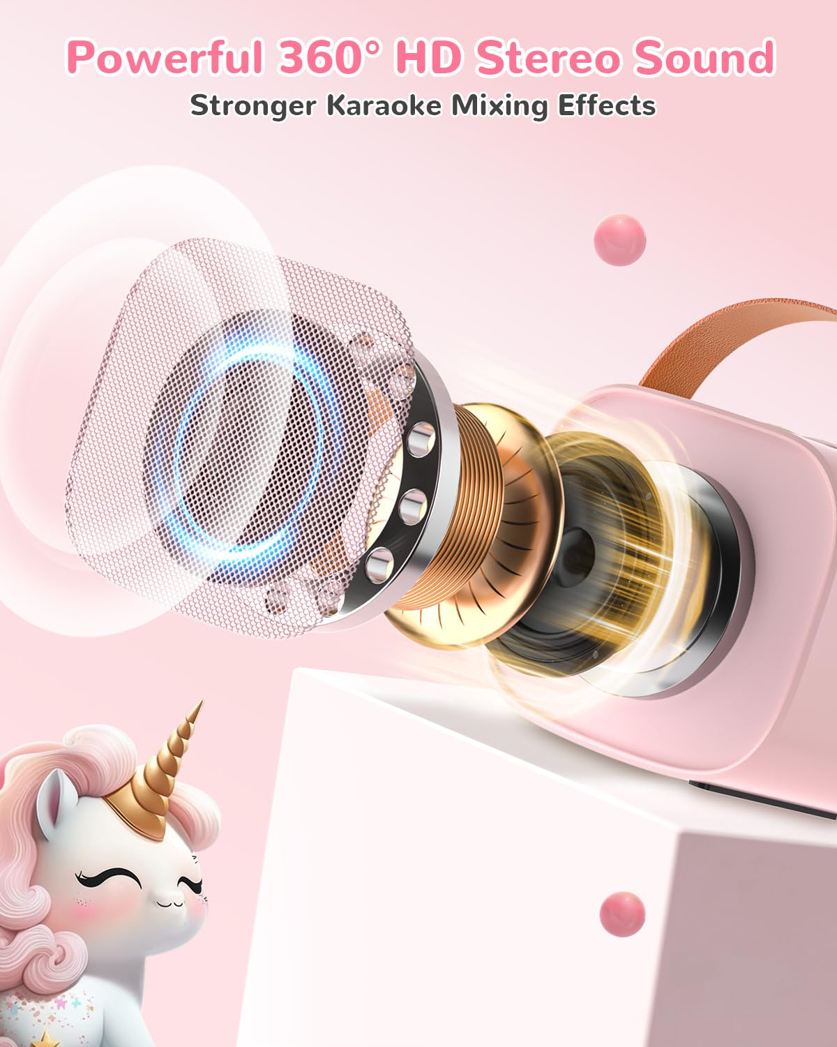 Portable Karaoke Machine with 2 Microphones