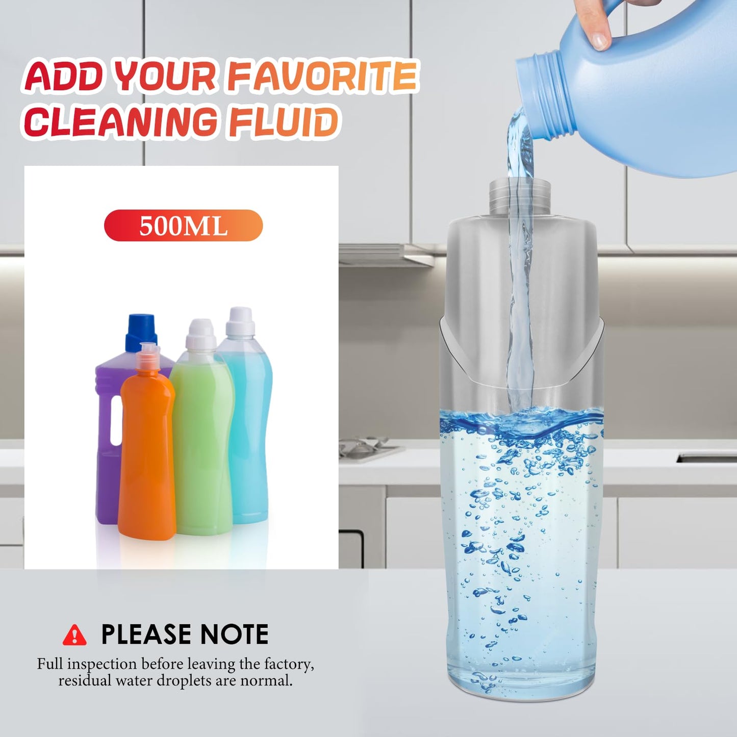 Spray Mop with 580ml Bottle and 2 Pads