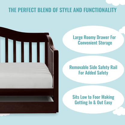 Dream On Me Toddler Day Bed with Storage