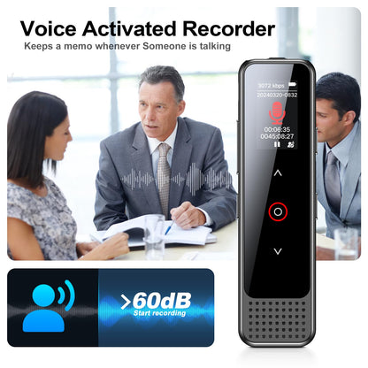 128GB Voice Recorder with Playback & Noise Cancelling