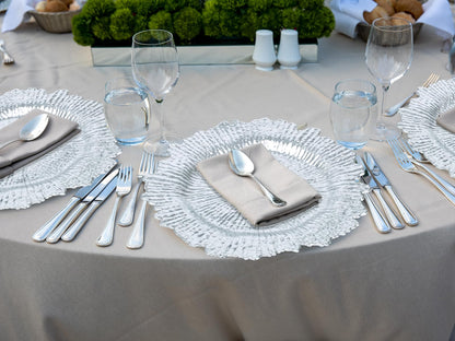 Silver Charger Plates Set of 6: Chargers for Dinner Plates for Thanksgiving and Christmas,Wedding, Party, Birthday and Holiday Event Supplies