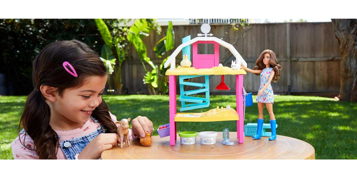 Barbie Egg Farm Playset with Farmer Doll & Animals