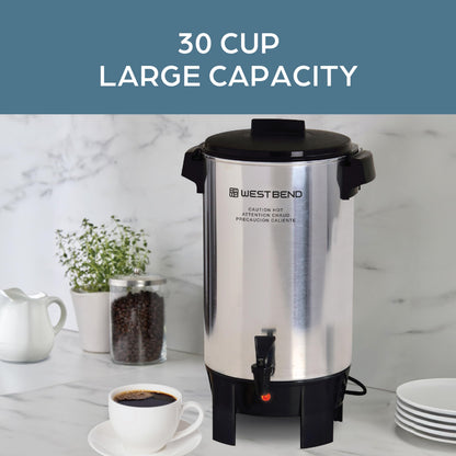 West Bend Coffee Urn with Automatic Temperature Control and Cup Per Minute Brewing