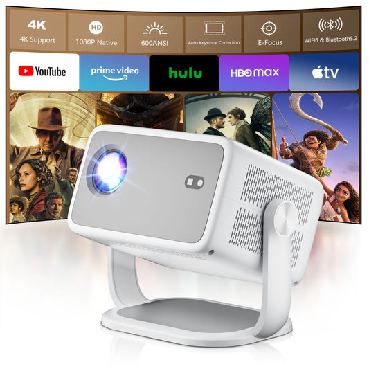 4K Smart Projector with WiFi and Bluetooth