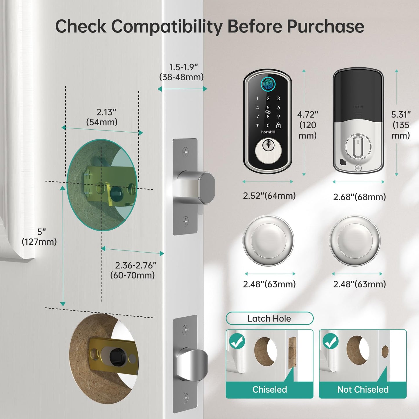 Smart WiFi Door Lock Set with Fingerprint Access