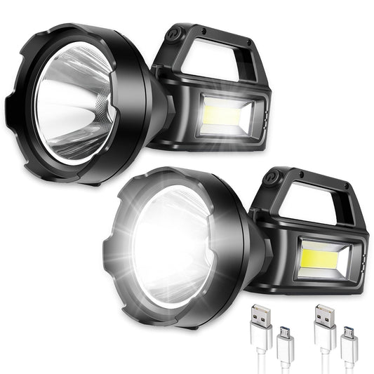 Foleto Rechargeable Handheld Flashlight 2 Pack