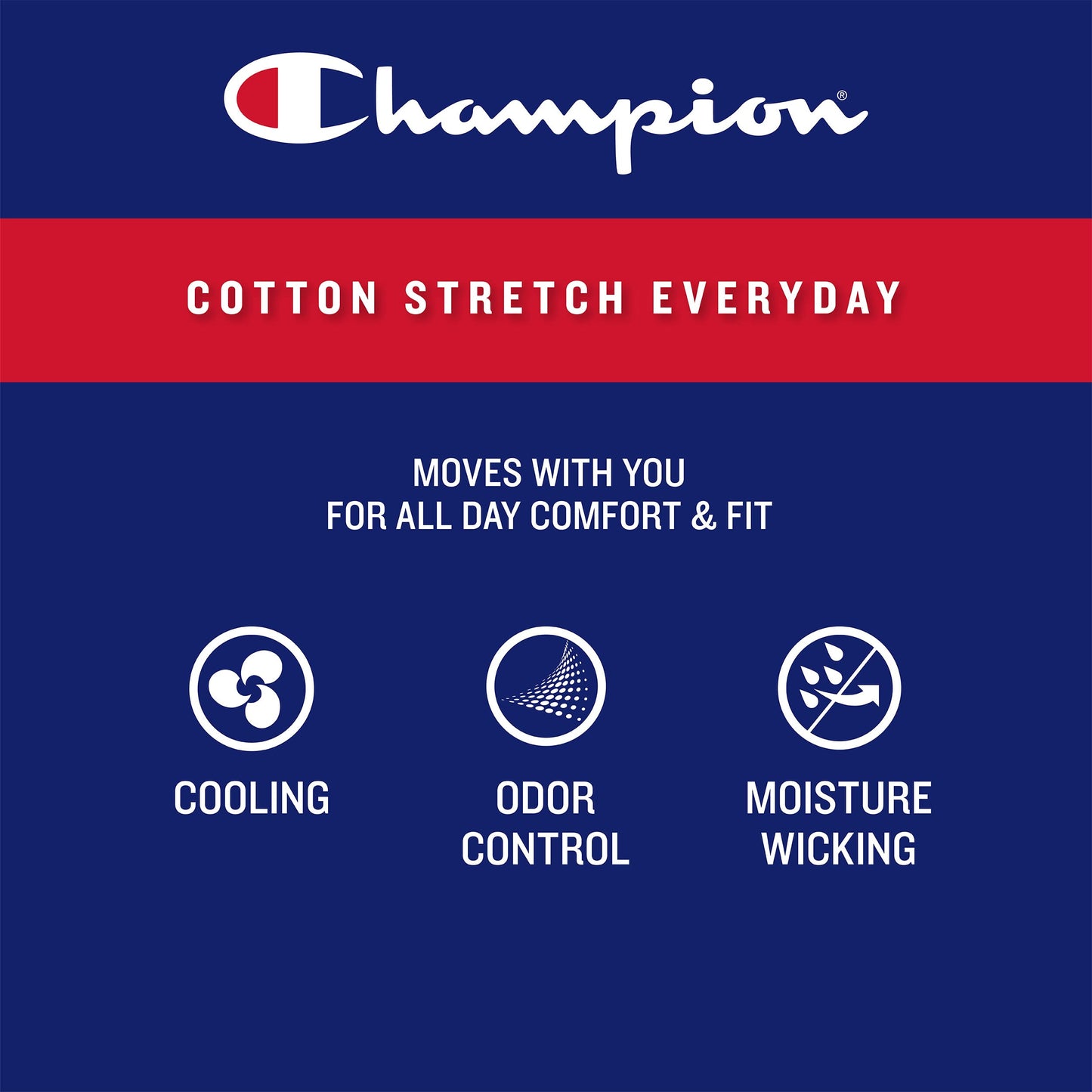 Champion Men's Boxer Briefs, Every Day Comfort Stretch Cotton Moisture-Wicking Underwear, Multi-Pack, Black-5 Pack, Large