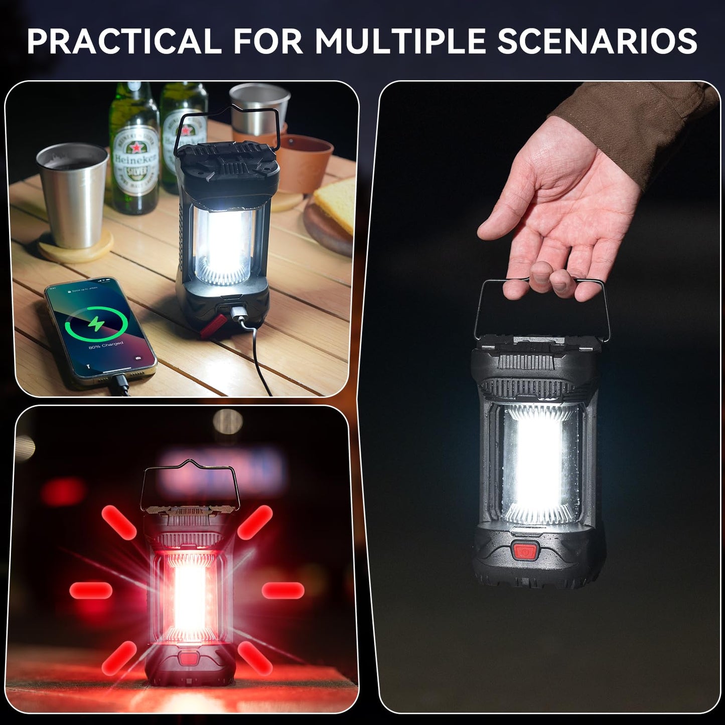 2 Pack AlpsWolf Rechargeable Camping Lanterns