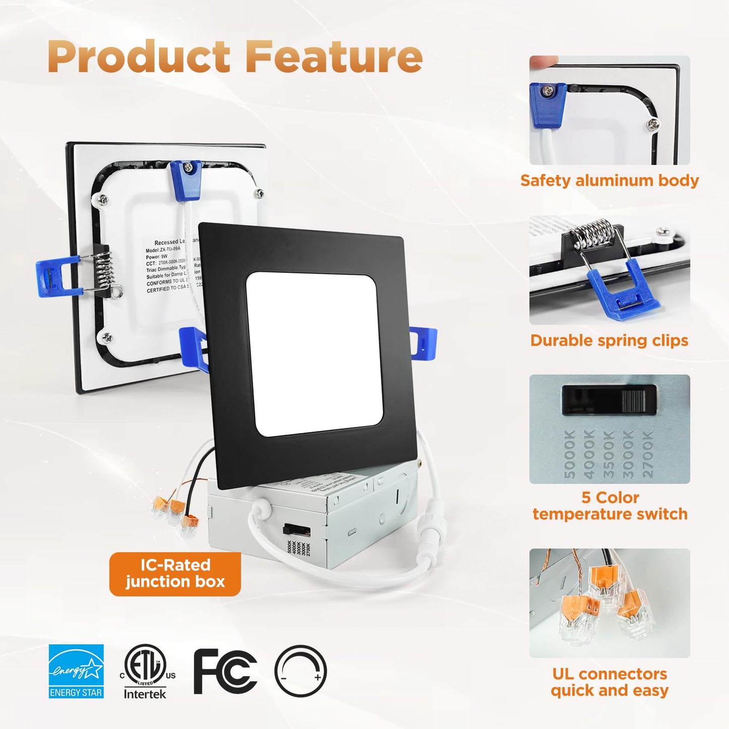 8 Pack 4 Inch LED Recessed Lighting Downlights