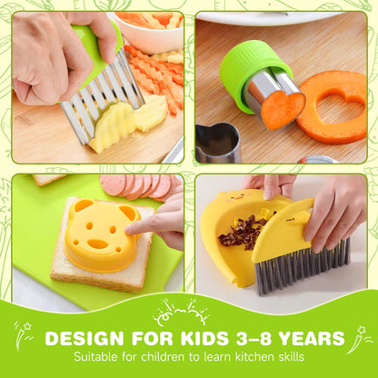 Kids Knife Set with Cutting Board & Tools