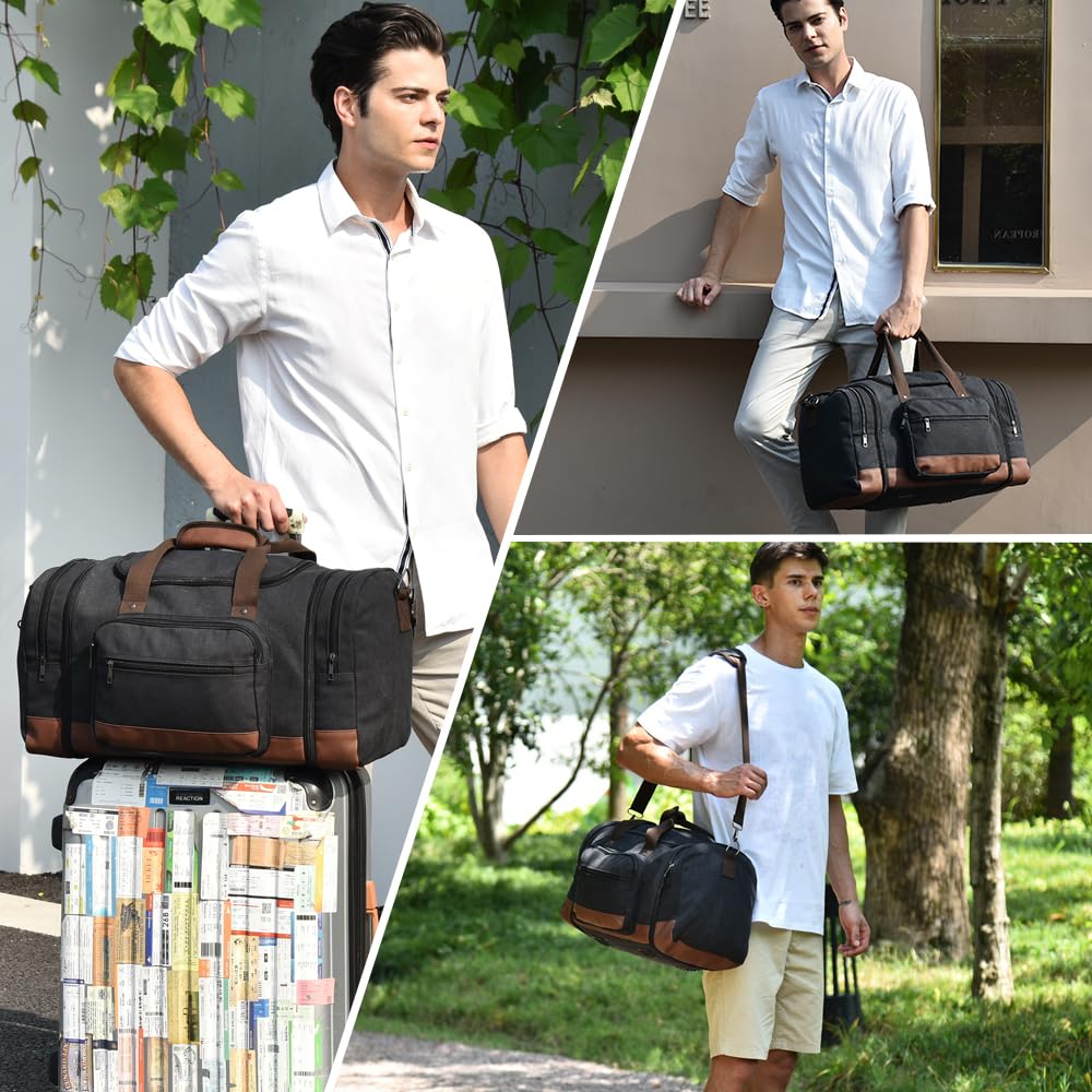 50L Expandable Duffle Bag for Travel & Gym