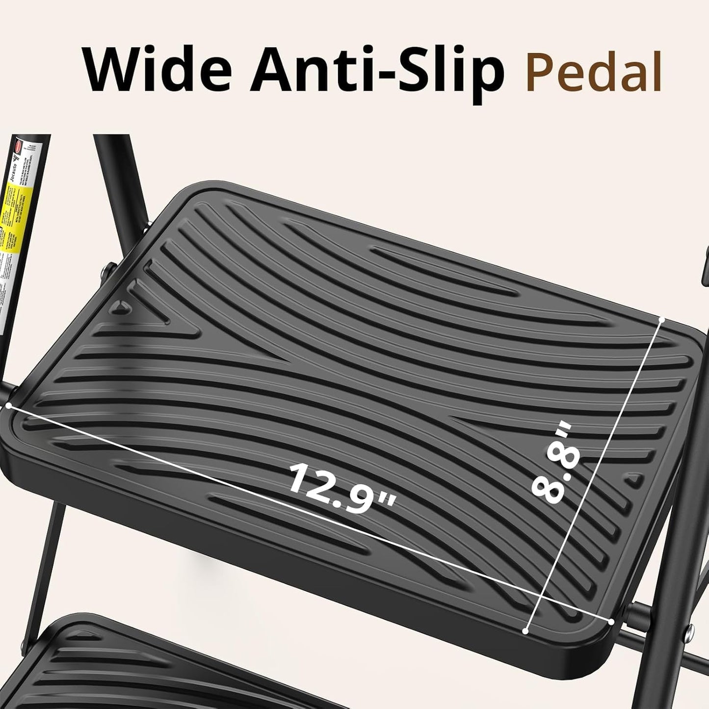 2-Step Ladder with Anti-Slip Pedals
