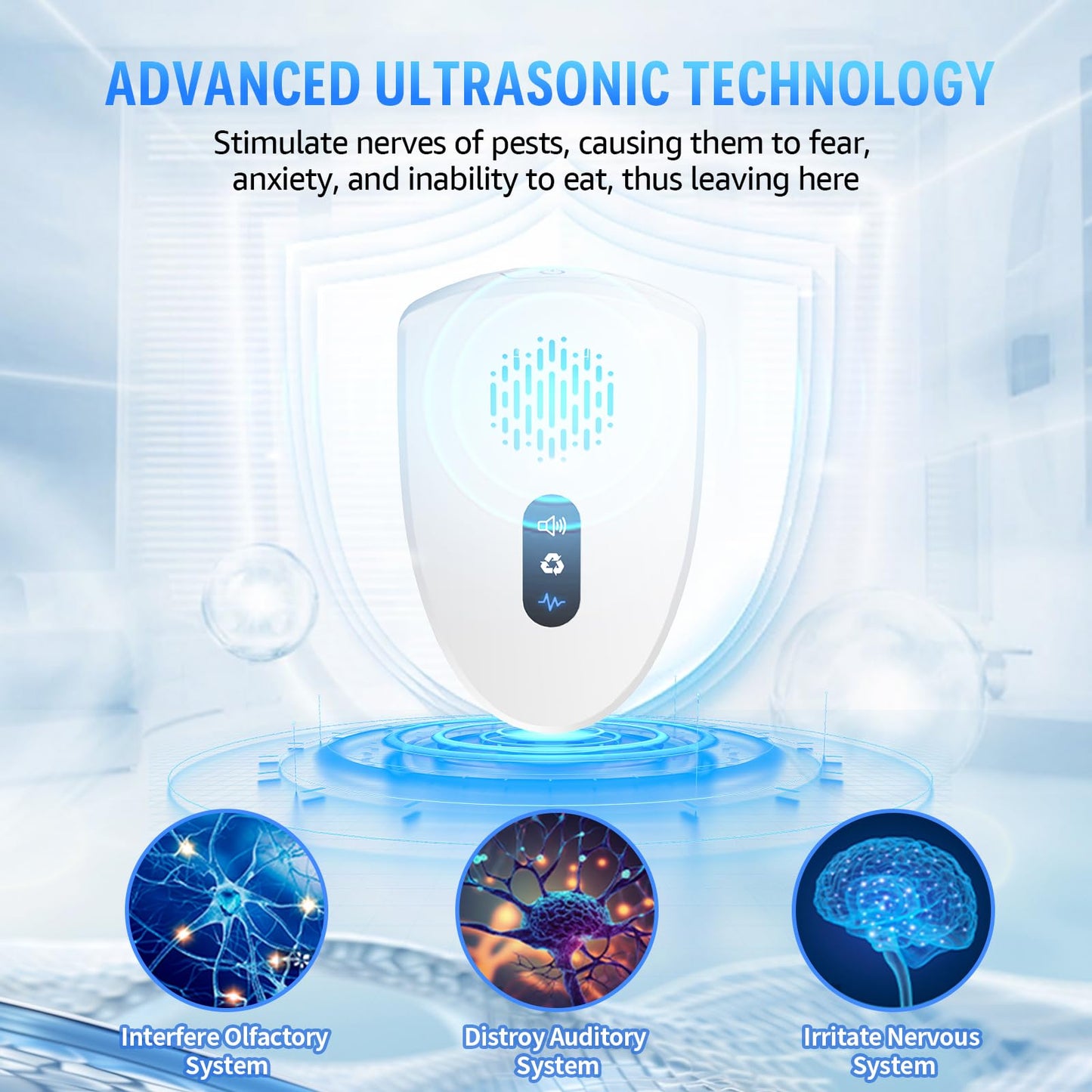 Ultrasonic Pest Control Repeller for Indoor Use