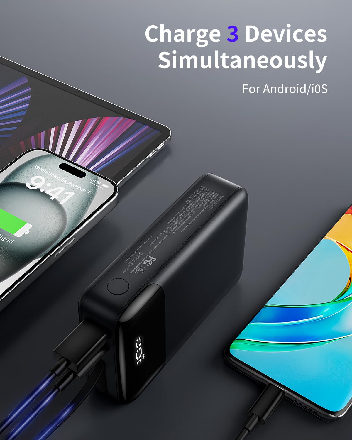 20000mAh High-Speed Power Bank with USB-C Cable