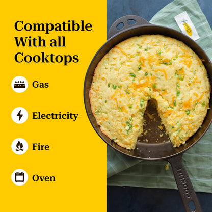 10.25 Inch COOKLIFE Cast Iron Skillet with Handle