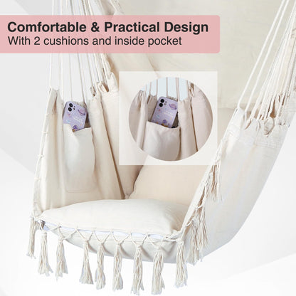 RedSwing Hammock Chair with Stand,Include Hanging Swing Chair,Heavy Duty Hammock Swing Chair with Stand for Adults Indoor Outdoor Patio Backyard, Max Load 330 Lbs
