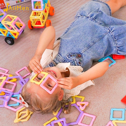 Magnetic Building Tiles Set for Kids 3-8 Years