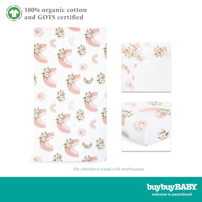 Evolur 3-Piece Crib Bedding Set, Machine Washable