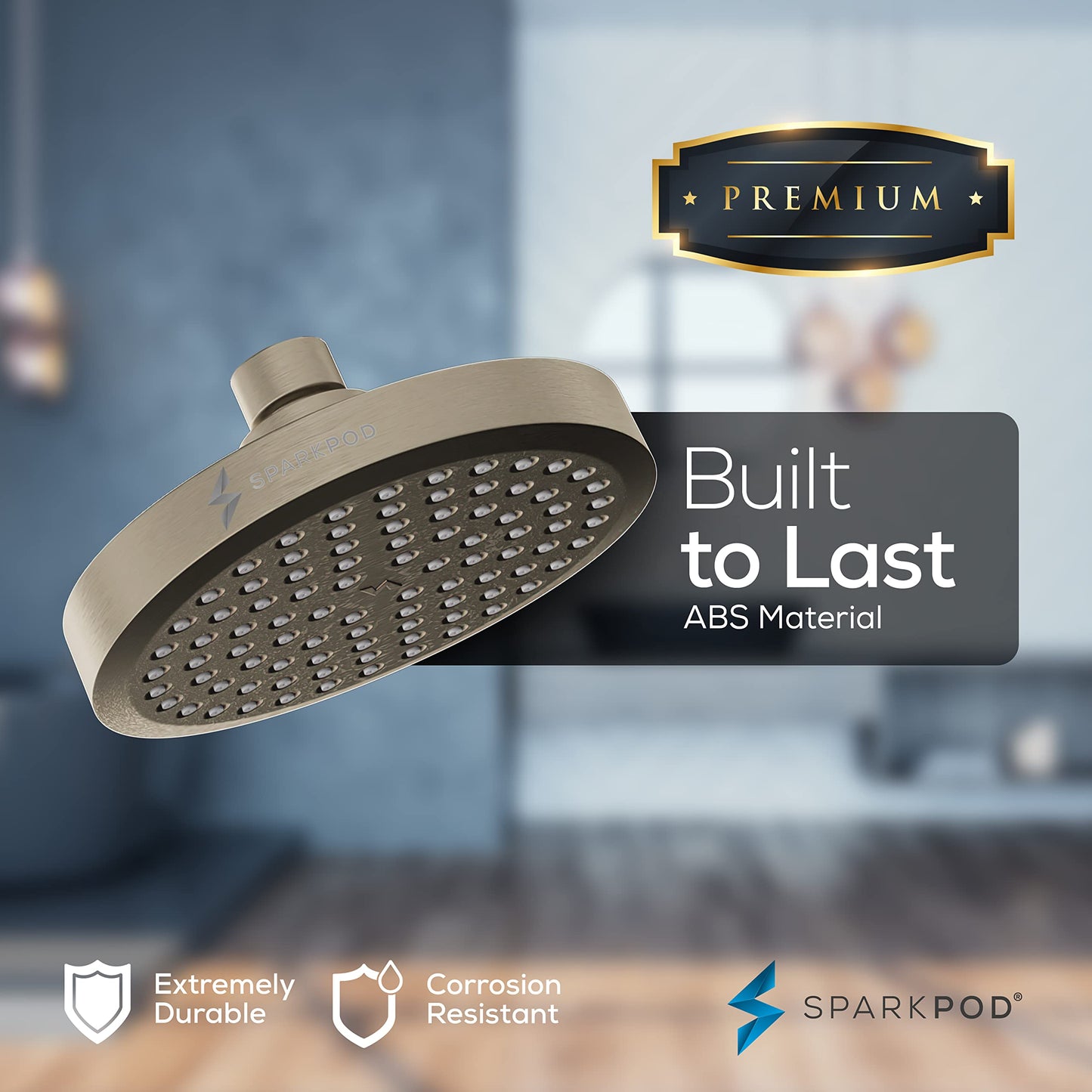 SparkPod Adjustable High Pressure Rain Shower Head