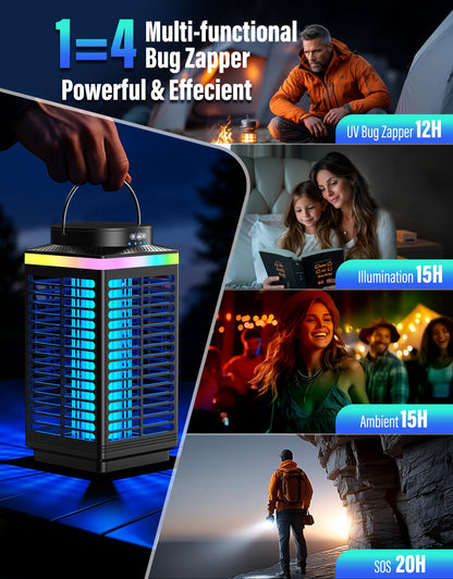 Portable Rechargeable Bug Zapper for Outdoors
