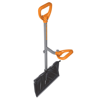 ErgieShovel 18-Inch Steel Snow Shovel with Shaft
