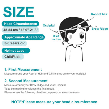 Kids Helmet, Toddler Helmet Adjustable Toddler Helmet Ages 3-8 Years Old Boys Girls Multi-Sports Safety (Black)