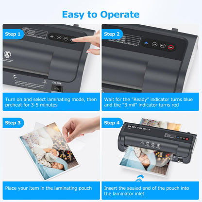 BONSEN A4 Thermal Laminator with 100 Sheets