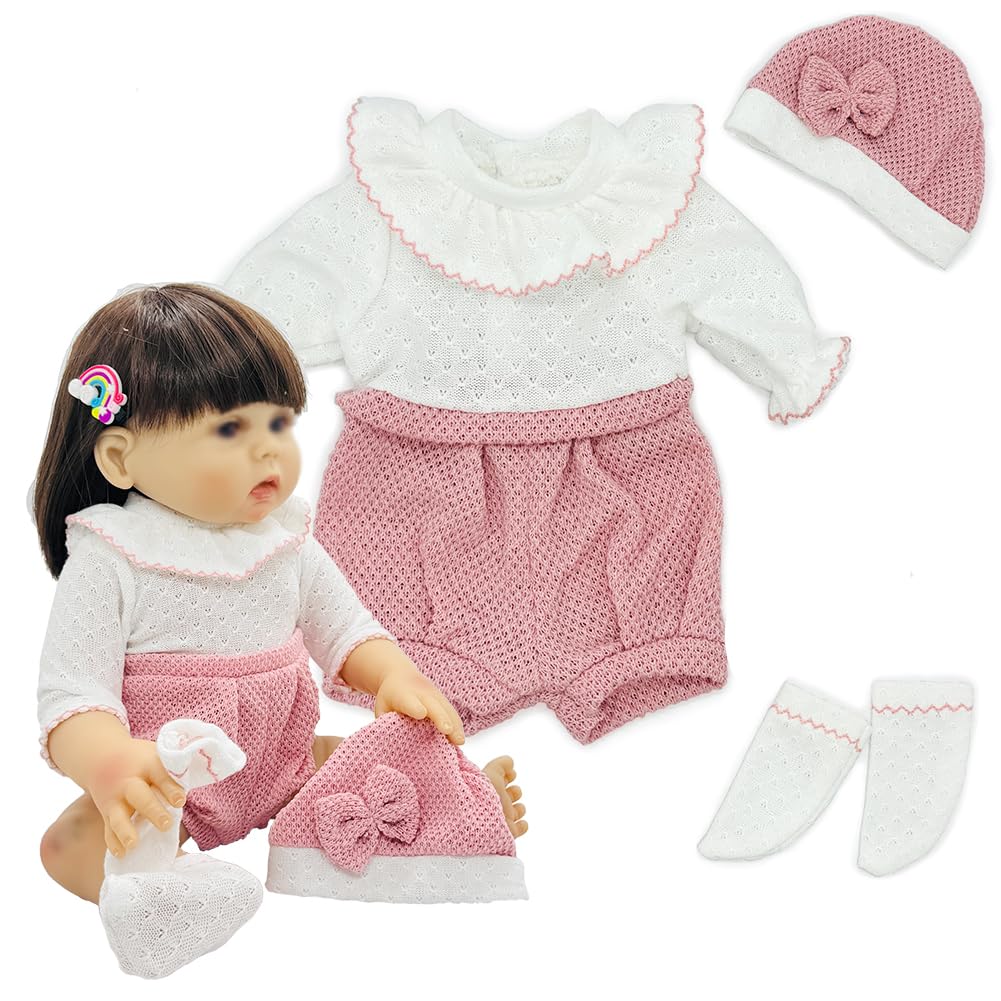 18 Inch Reborn Baby Doll Clothes Set - Pink