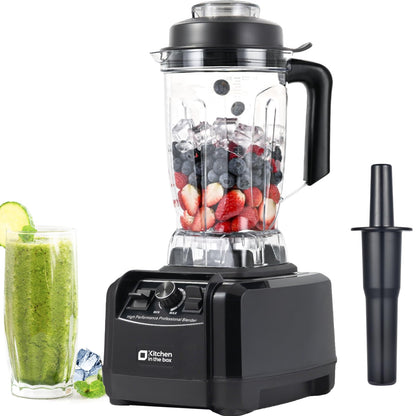 Kitchen in the box Blender 68 OZ - 1500 Watt Kitchen Smoothie Blenders Large Capacity, Professional Blender Making Frozen Drinks, Ice Crushing, Protein Shakes, BPA Free (Black)
