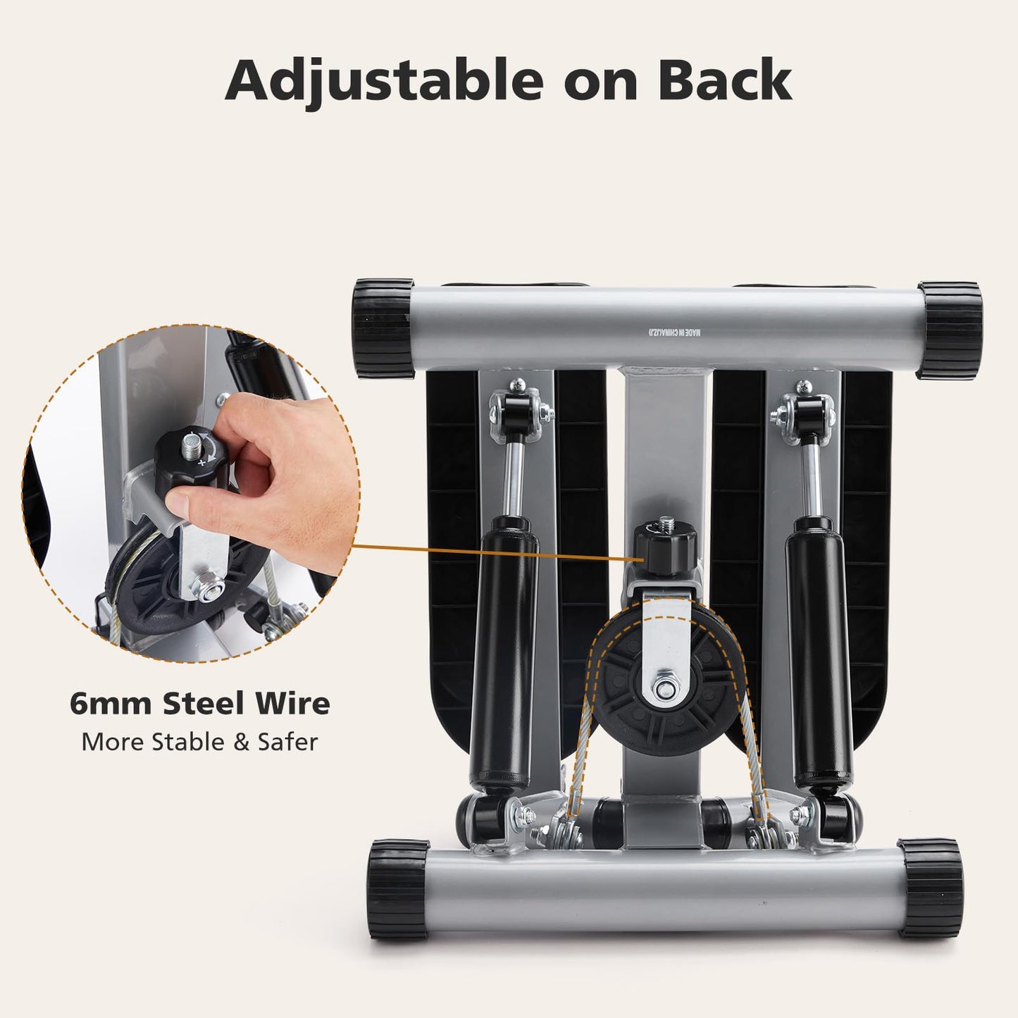 Mini Stair Stepper with Resistance Bands for Home