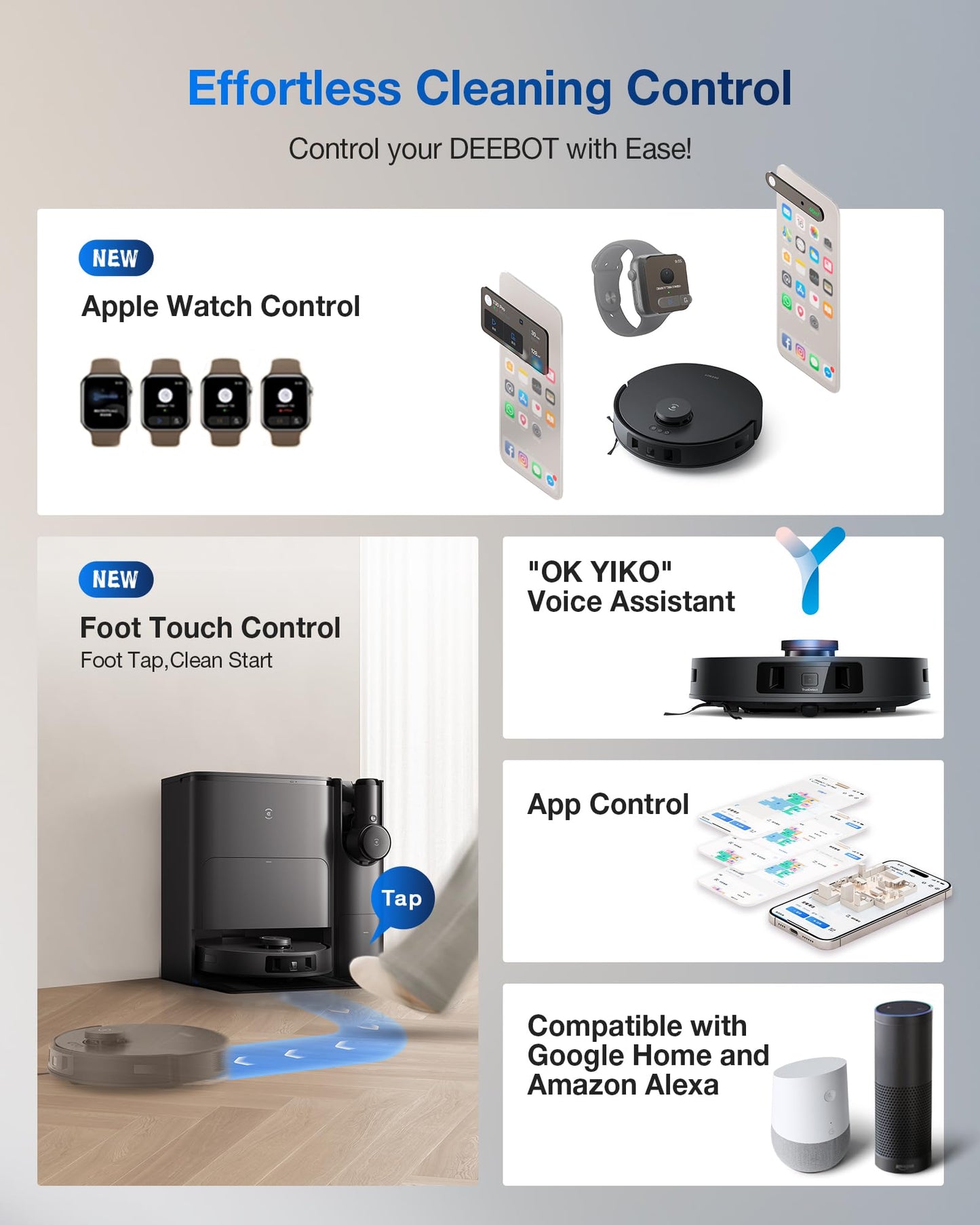 ECOVACS Robot Vacuum and Mop with Self-Emptying
