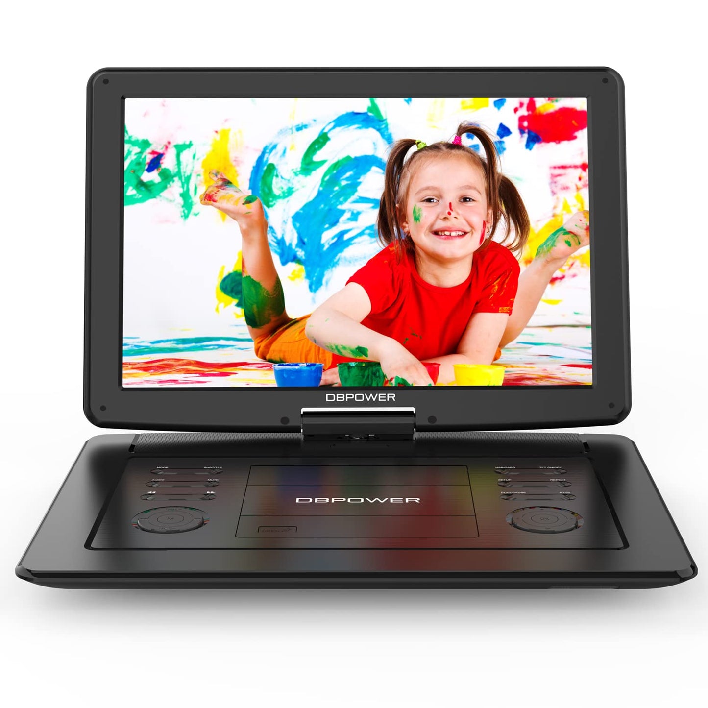 DBPOWER 17.9" Portable DVD Player with 15.6" Large HD Swivel Screen, 6 Hour Rechargeable Battery, Support USB/SD and Multiple Disc Formats, High Volume Speaker, Car Charger, Remote Control