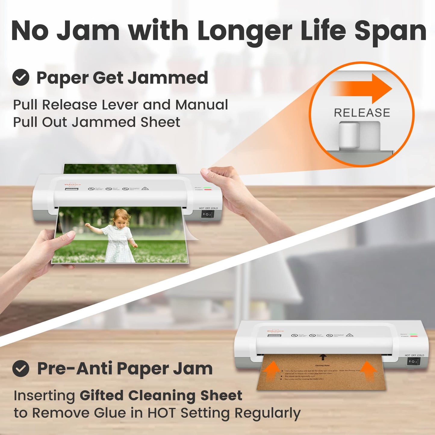Laminator Machine,VidaTeco 9-inch Thermal Laminator with Laminating Sheets 20 pcs,Laminating Machine with 2-Min Faster Preheat,Small Personal Lamination Machine with Patented Roller for Teacher,Home