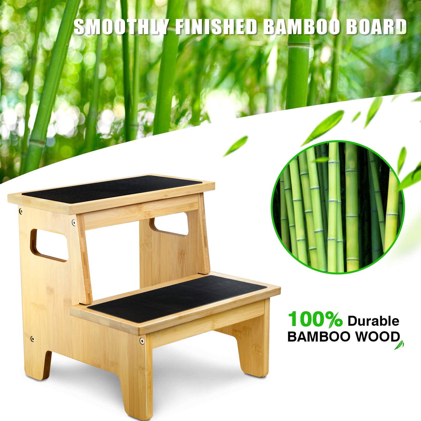 Kids Bamboo Step Stool for Potty Training