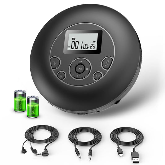 Desobry Portable CD Player with Rechargeable Battery