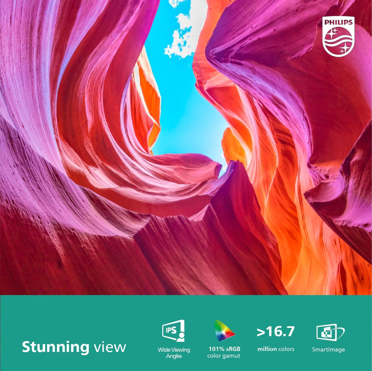 PHILIPS 271E1S 27" Frameless Monitor, Full HD IPS 1080P IPS, 124% sRGB, FreeSync 75Hz, VESA, 4Yr Advance Replacement