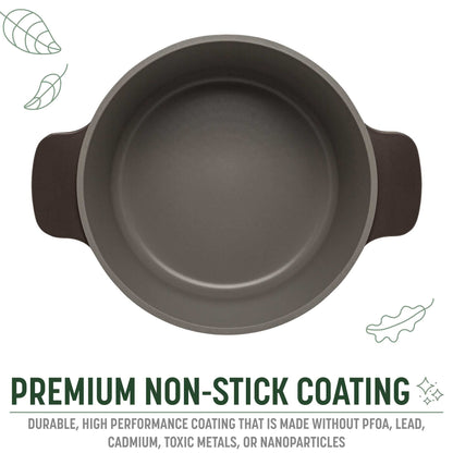 Goodful All-In-One Pot, Multilayer Nonstick, High Performance Cast Dutch Oven With Matching Lid, Roasting Rack And Turner, Made Without PFOA, Dishwasher Safe Cookware, 4.7-Quart, Graphite