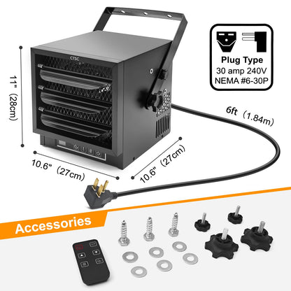 CTSC 4800W Electric Garage Heater with Remote Control