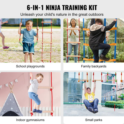 VEVOR 50ft Ninja Warrior Obstacle Course for Kids