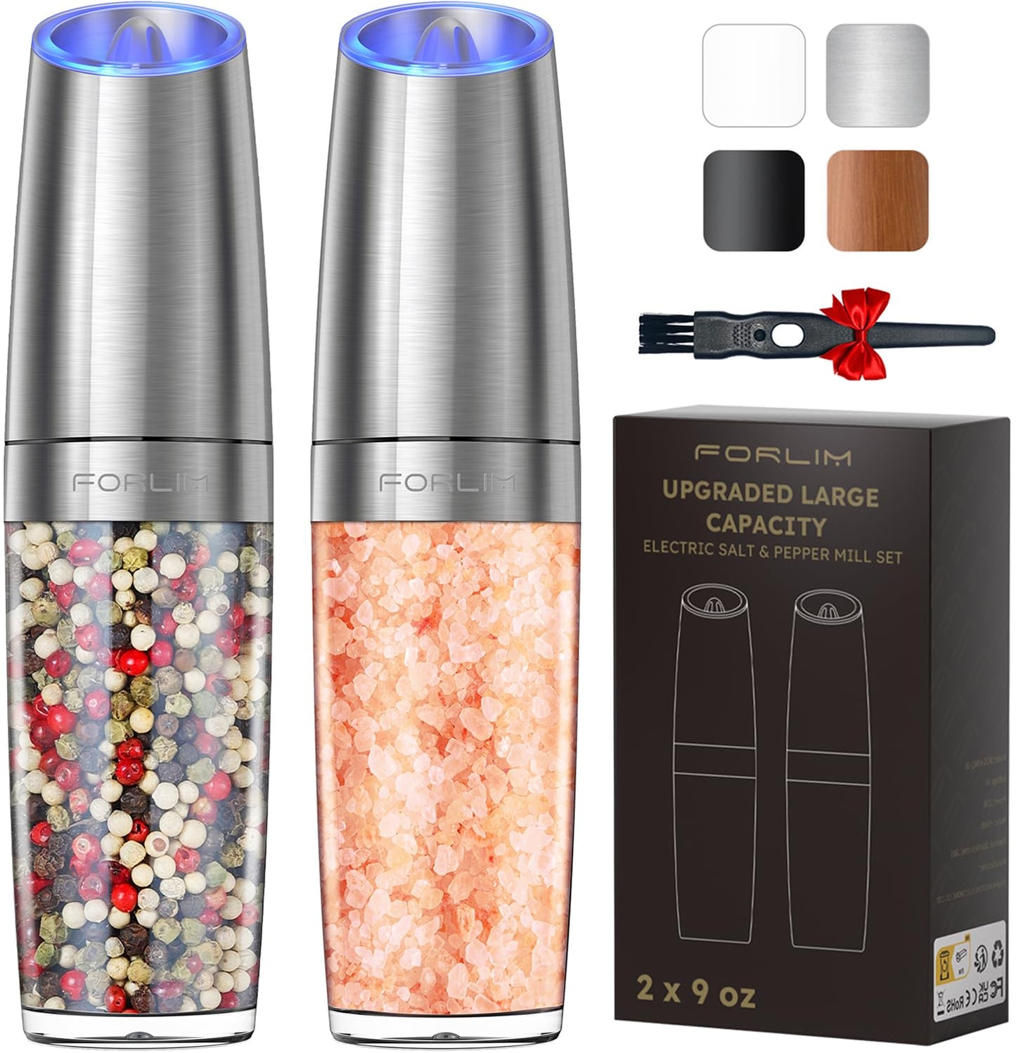 FORLIM Automatic Salt and Pepper Grinder Set