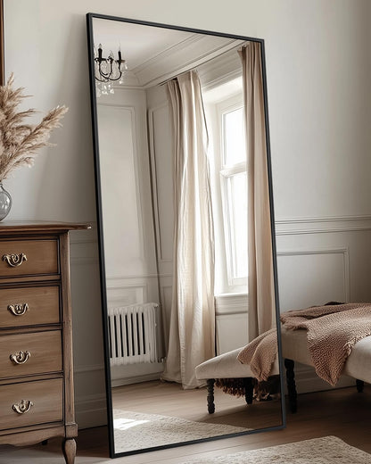 Antok Full Length Floor Mirror - 58"x21" Black