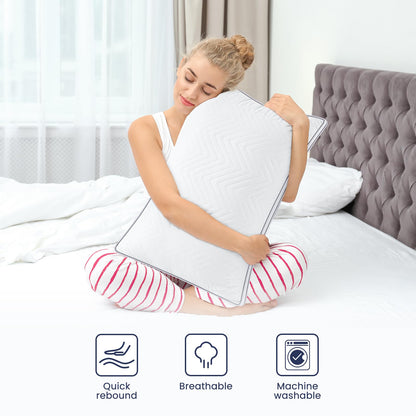 Maxzzz Fluffy Queen Bed Pillows Set of 2