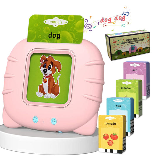 BAOXUE Toddler Learning Toys for 1 2 3 4 Year Old Girls Boys,Educational Toys for Toddlers Ages 2-4,Talking Flash Cards with 224 Sight Word,Speech Therapy Autism Toys Birthday Gift for Kids 1-3 (Pink)